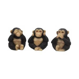 Three Wise Chimps 8cm - Picture 1 of 1