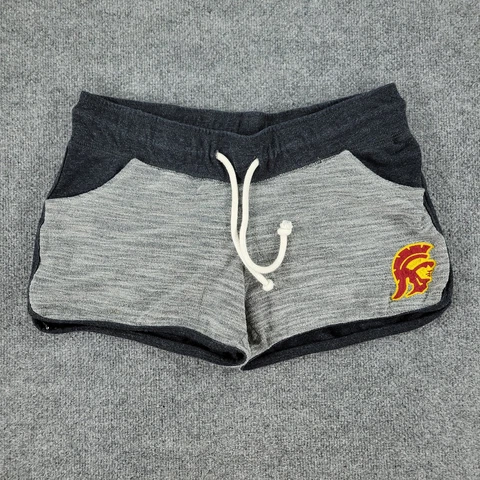 USC Trojans Shorts Women's XL Gray NCAA Sweats Pockets Embroidered Logo Stretch Cover