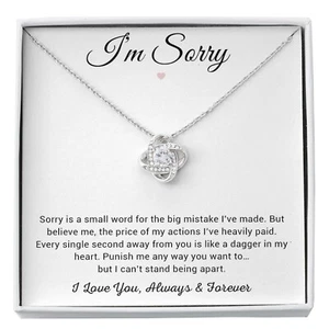 I'm Sorry Necklace Gifts, Apology Gifts For Her, Forgiveness Gift, Birthday Gift - Picture 1 of 13