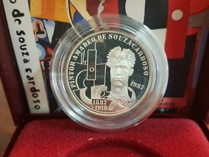 PORTUGAL 100 Escudos 1987 PROOF Silver - Amadeo de Souza Cardoso - Picture 1 of 3