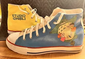Studio Ghibli My Neighbour Totoro Custom Painted Champion High Tops Size 10 - Picture 1 of 11