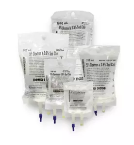 Demo Dose- Simulated IV Fluid - 5% Dextrose and 0.9% NaCl - 500 ml - Picture 1 of 1