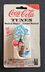 Vintage Coca-Cola Refrigerator Magnet Thermometer & Tunes 1997 . Working NOS - Picture 1 of 3