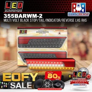 LED Autolamps 355BARWM-2 Multi Volt Black Stop/Tail/Indicator/Reverse LHS RHS - Picture 1 of 1