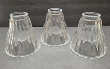 Set of 3 Clear Glass Light Shades For Ceiling Fan 2 1/4" Fitter 52J