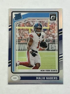 2024 Donruss Optic Malik Nabers #271 Rated Rookie RC Silver Holo Prizm Giants - Picture 1 of 2