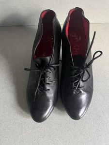 Jeffrey Campbell Handmade Ibiza Last Office Lace SoftBlack Leather Shoes Size 8 - Picture 1 of 9