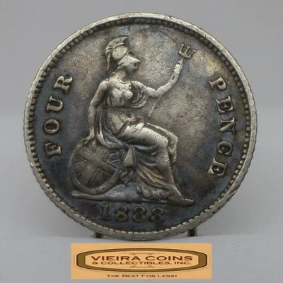 1888 Great Britain Silver 4 Pence - #C52666NQ - Image 1 of 2