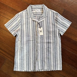 Sperry Premium Button Down Hemd Herren S Streifen Kurzarm Neu mit Etikett - Bild 1 von 6