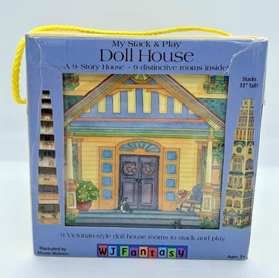 My Stack & Play 9 Building Blocks Doll House WJ MONTESSORI Screen Free PLAY - Image 1 of 4