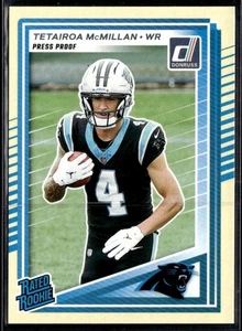 2025 Donruss Press Proof Yellow Tetairoa McMillan RC Carolina Panthers #314 - Bild 1 von 2