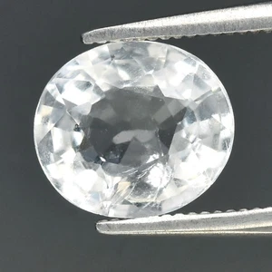 💎 Berillo goshenite bianco naturale ovale 1,26 ct 7,7 x 7 mm - pietra preziosa Brasile - Foto 1 di 4