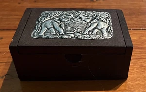 Small wooden elephant design jewellery / trinket box - Picture 1 of 5
