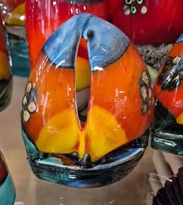 STUDIO POOLE- HAND PAINTED "Sunrise " SHIP TEALIGHT HOLDER - Picture 1 of 2