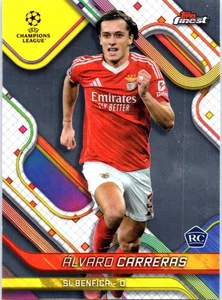 2024-25 Topps Finest Uefa Club Competitions - Alvaro Carreras #85 (RC) - Picture 1 of 2