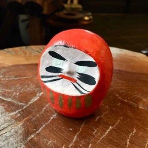 Japonés Un destartalado antiguo Daruma casa papel maché Koboshi elegante retro - Imagen 1 de 4