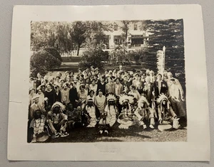 Foto gruppo 1927 Yellowstone GFS e nativi americani - Art Foto Co. Mandan ND - Foto 1 di 4
