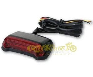 Fanalino faro faretto posteriore LED colore nero Omologato cafe racer scrambler - Imagen 1 de 4