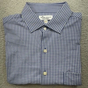 Peter Millar Shirt Men Medium Blue Performance Stretch Pocket Summer Comfort - Picture 1 of 14