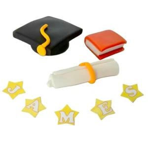 GRADUATION cake toppers EDIBLE decoration personalised birthday unofficial icing - Picture 1 of 7