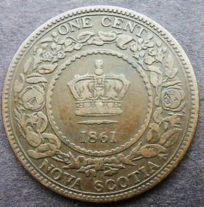 CENTAVO GRANDE CANADÁ 1864 NOVA SCOTIA 160 AÑOS! CANADÁ/EE. UU. ENVÍO GRATUITO VER NOTA* - Imagen 1 de 2