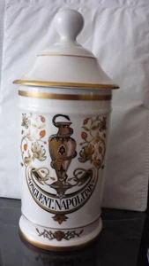 Antigua olla de farmacia Limoges frasco de porcelana UNGÜENTO. NAPOLITANO - Imagen 1 de 8