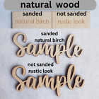 Rustic Wooden Names Wedding/event Place Setting Custom Laser Cut Words