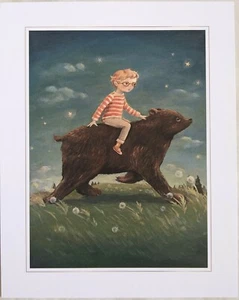 DREAM WORLD Emily Winfield Martin BEAR BOY decor 2018 art print 8" X 10" - Imagen 1 de 3