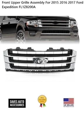 Conjunto de parrilla superior central delantera para Ford Expedition 2015-17 - alta calidad Foto 1 de 4