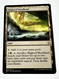 MTG MagicThe Gathering Battle for Zendikar Blighted Woodland  Uncommon LP - Picture 1 of 2