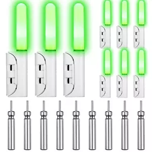 9 Pcs 2.5 Inch Fishing Glow Sticks LED Fishing Pole Light Night Fish Strike Aler - Picture 1 of 7