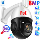 8MP 4K 30x Optical Zoom PoE WiFi AI Human Tracking Audio PTZ IR IP Camera Camhi
