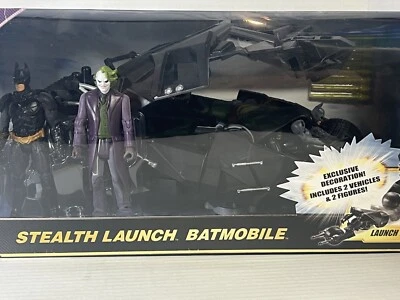 Dark Knight Batman STEALTH LANZAMIENTO BATMOBILE Joker 5 En Figura de Acción Bat Pod GRANDE Foto 1 de 4