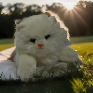 Ty Classic PEACHES Cat Kitten 1987 Korea 15" Shaggy Long Haired Plush Super Rare - Picture 1 of 24