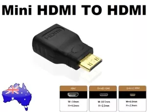 Mini HDMI Male to HDMI Female Adapter Plug Cable Converter Connector - Picture 1 of 2