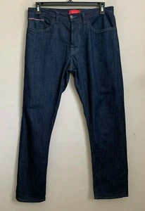 Anarke Jeans blau Denim gerades Bein mittlere Waschung Knopfleiste Baumwolle Größe 34 x 32 - Bild 1 von 8