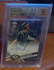 2017 Topps Chrome Matt Olson BGS 9.5 Gem Mint AUTO 10 RC #RA-MO