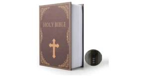 Book Safe Box Lock Vault Water Fire Proof Home Money Cash Sentry Key Holy Bible - Picture 1 of 8