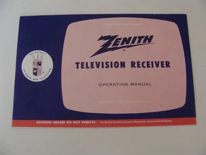 "Zenith Fernsehempfänger Bedienungsanleitung Vintage 60er Jahre mit Informationen zu ""Telefonvision" - Bild 1 von 1