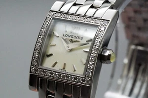 *N MINT+++* LONGINES L5.161.0 Dolce Vita quadrante conchiglia diamante quarzo orologio donna - Foto 1 di 12