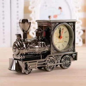Cartoon Table Clock Vintage Desktop Clock Train Alarm Clock Office - Picture 1 of 10