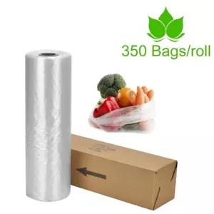 12" x 20'' Plastic Produce Clear Bag 350 Bags / Roll Kitchen Food Storage Fruits - Picture 1 of 7