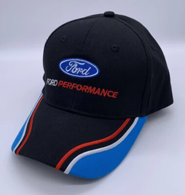 Gorra/gorra Ford Performance - negra con emblema ovalado azul y escritura - con licencia Foto 1 de 4