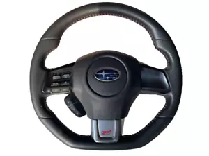 Subaru Impreza Leather Multi Function Steering Wheel For: VAB WRX STI Jdm 15-20 - Picture 1 of 2