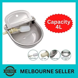 Automatic Water Trough Stainless Steel Sheep Dog Chicken Cow Auto Fill Bowl Au - Picture 1 of 12