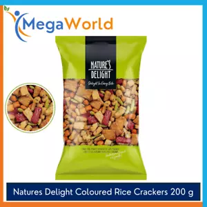 Natures Delight Coloured Rice Crackers 200 g-AU - Picture 1 of 2