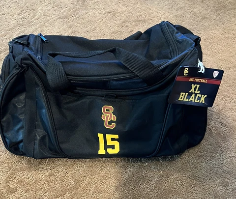 2021 Drake London USC Trojans Nike Football Player Issued Embroidered Bag #15 Cover