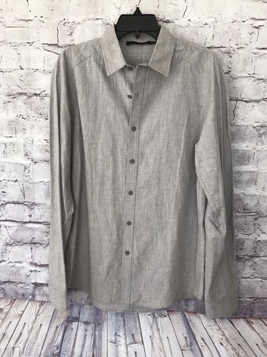 Camicia elegante uomo ALEXANDER WANG grigia con bottoni taglia 48 nuova minimalista chic GQ