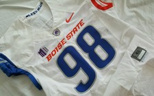 WORTHY # 98 2011 BOISE STATE BRONCOS NIKE PRO COMBAT GAME USED JERSEY !