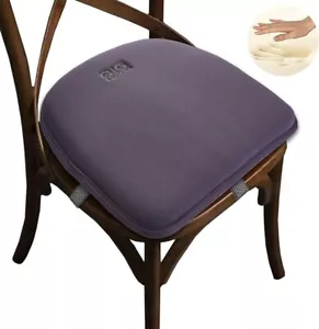 Big Hippo Non Slip Rubber Back Chair Pads, Grey Memory Foam Seat Cushion - Picture 1 of 4